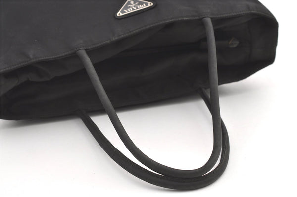 Authentic PRADA Vintage Nylon Tessuto Shoulder Tote Bag Black 0205K