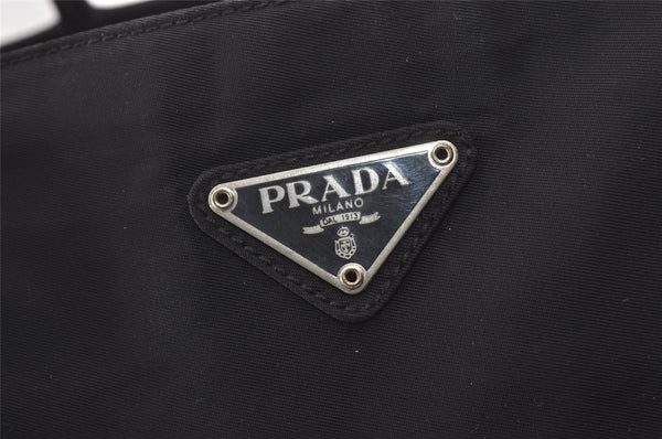 Authentic PRADA Vintage Nylon Tessuto Shoulder Tote Bag Black 0205K