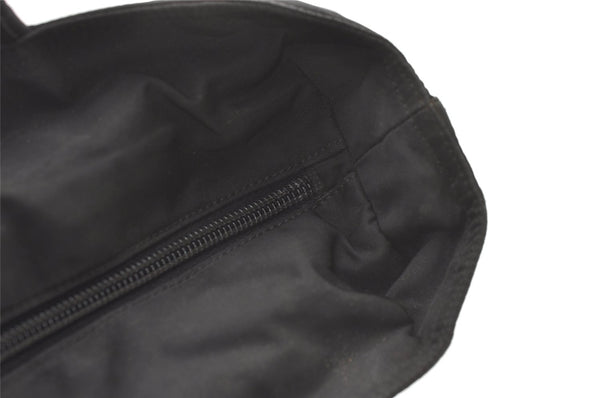 Authentic PRADA Vintage Nylon Tessuto Shoulder Tote Bag Black 0205K