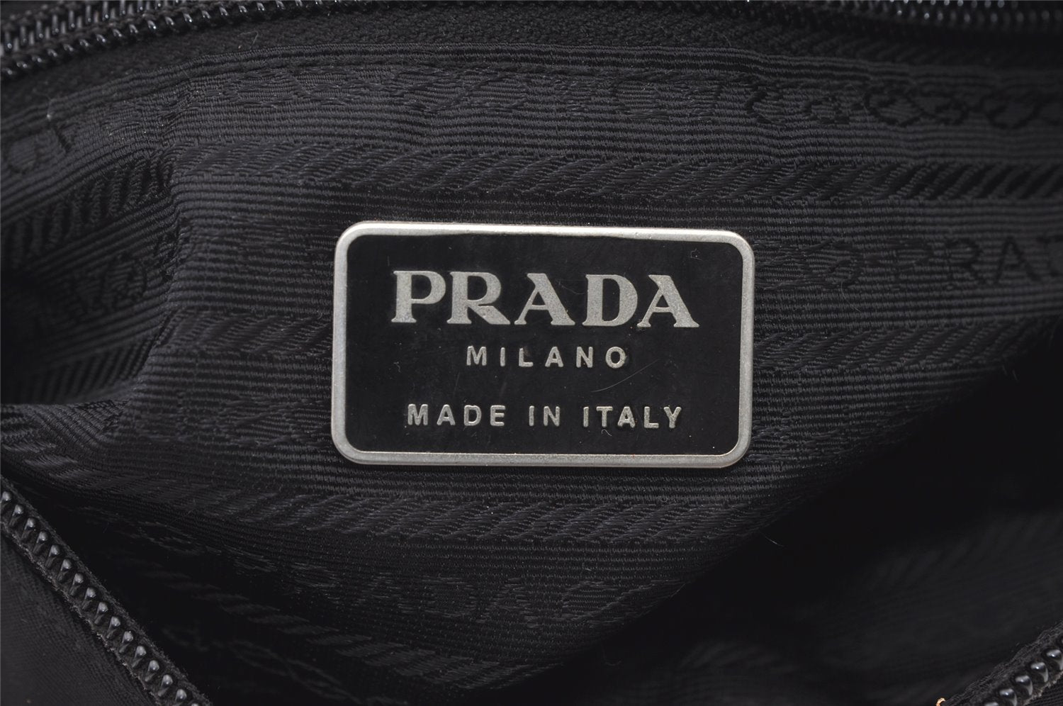 Authentic PRADA Vintage Nylon Tessuto Shoulder Tote Bag Black 0205K