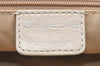 Authentic Christian Dior Trotter Romantic Tote Bag PVC Leather Beige 0206I