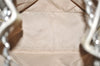 Authentic Christian Dior Trotter Romantic Tote Bag PVC Leather Beige 0206I