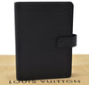 Authentic Louis Vuitton Epi Agenda MM Notebook Cover Black R20202 LV 0206J