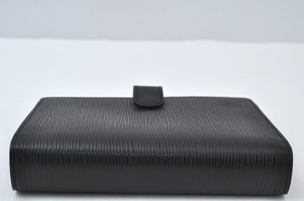 Authentic Louis Vuitton Epi Agenda MM Notebook Cover Black R20202 LV 0206J