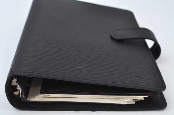 Authentic Louis Vuitton Epi Agenda MM Notebook Cover Black R20202 LV 0206J