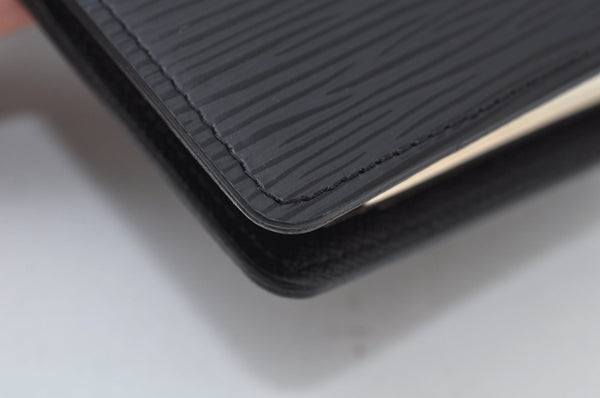 Authentic Louis Vuitton Epi Agenda MM Notebook Cover Black R20202 LV 0206J