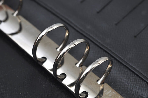 Authentic Louis Vuitton Epi Agenda MM Notebook Cover Black R20202 LV 0206J