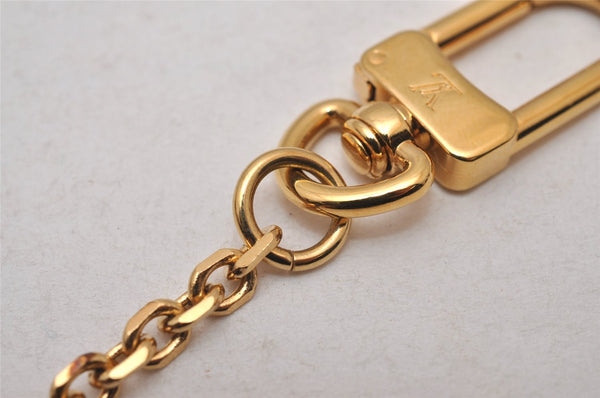 Authentic Louis Vuitton Inventeur Logo Key Chain Charm Mirror Gold LV 0208J