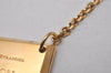Authentic Louis Vuitton Inventeur Logo Key Chain Charm Mirror Gold LV 0208J