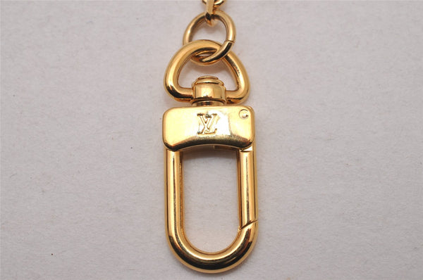 Authentic Louis Vuitton Inventeur Logo Key Chain Charm Mirror Gold LV 0208J