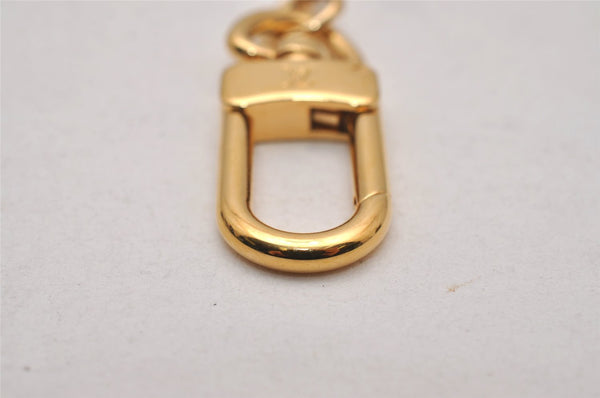 Authentic Louis Vuitton Inventeur Logo Key Chain Charm Mirror Gold LV 0208J