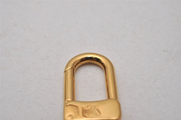 Authentic Louis Vuitton Inventeur Logo Key Chain Charm Mirror Gold LV 0208J