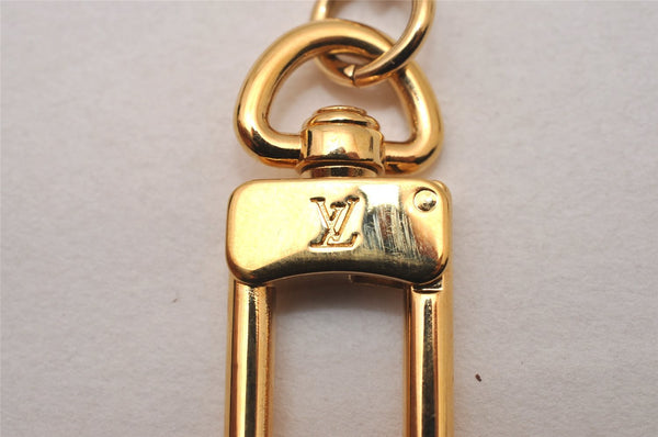 Authentic Louis Vuitton Inventeur Logo Key Chain Charm Mirror Gold LV 0208J