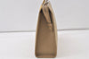 Authentic YVES SAINT LAURENT Clutch Hand Bag Purse PVC Leather Beige 0208K