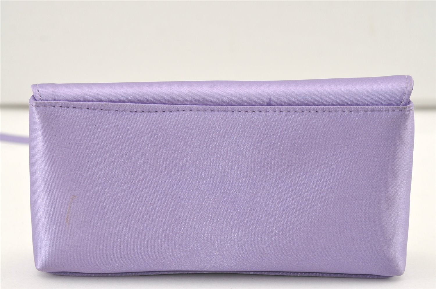 Authentic BVLGARI Vintage Clutch Hand Bag Pouch Purse Polyester Purple 0209K