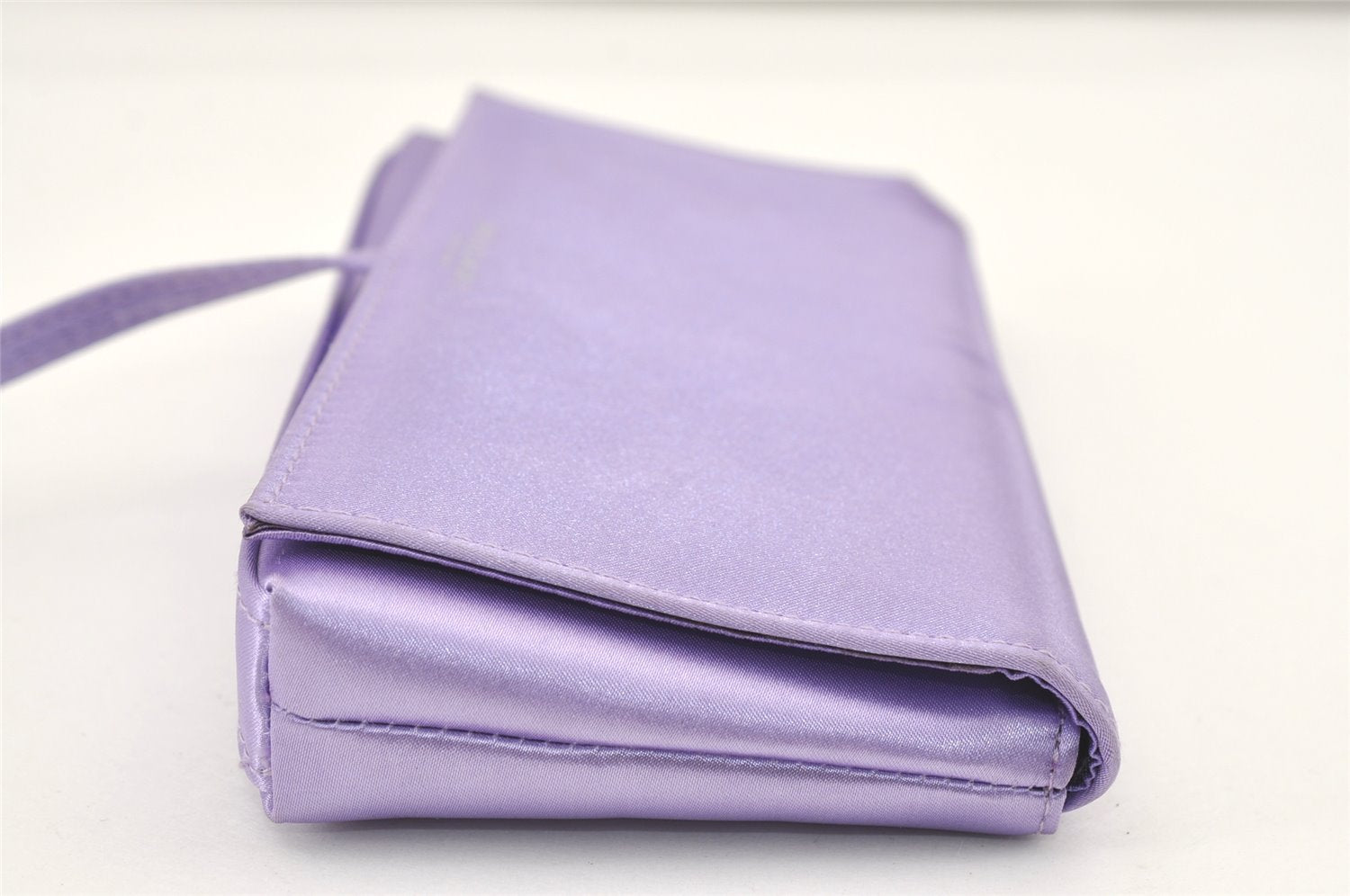 Authentic BVLGARI Vintage Clutch Hand Bag Pouch Purse Polyester Purple 0209K