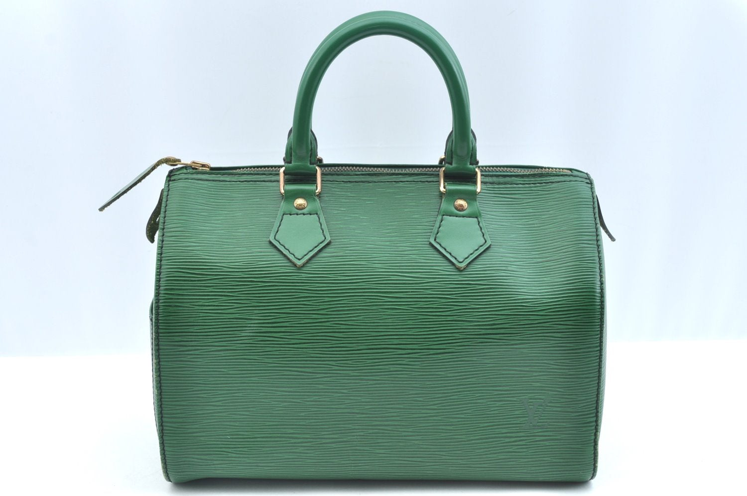 Authentic Louis Vuitton Epi Speedy 25 Hand Boston Bag Green M43014 LV 0211H