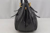 Authentic PRADA Vintage Leather 2Way Hand Tote Bag Purse Black Junk 0211J
