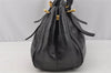 Authentic PRADA Vintage Leather 2Way Hand Tote Bag Purse Black Junk 0211J