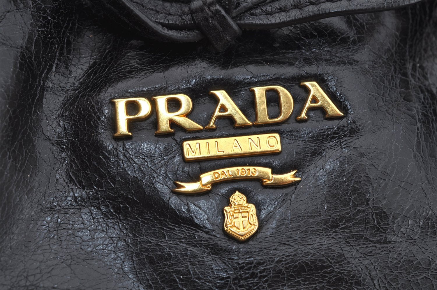 Authentic PRADA Vintage Leather 2Way Hand Tote Bag Purse Black Junk 0211J