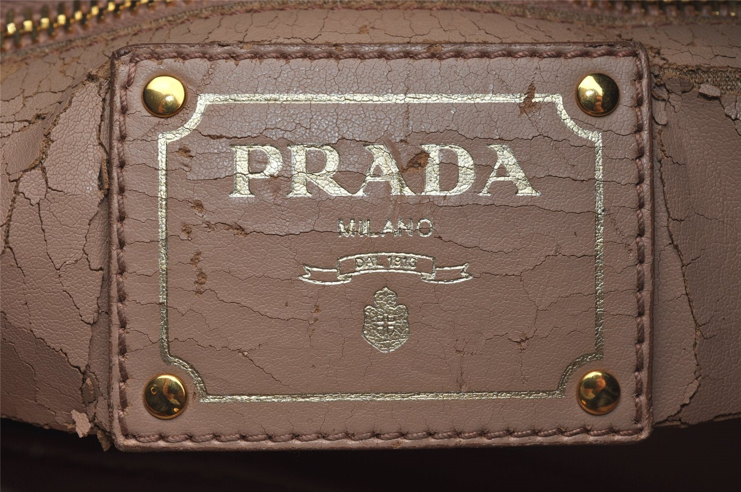 Authentic PRADA Vintage Leather 2Way Hand Tote Bag Purse Black Junk 0211J