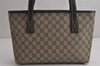 Authentic GUCCI Vintage Shoulder Tote Bag GG PVC Leather 211138 Brown 0211K