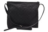Authentic GUCCI Shoulder Cross Body Bag GG Nylon Leather 308840 Black 0212J
