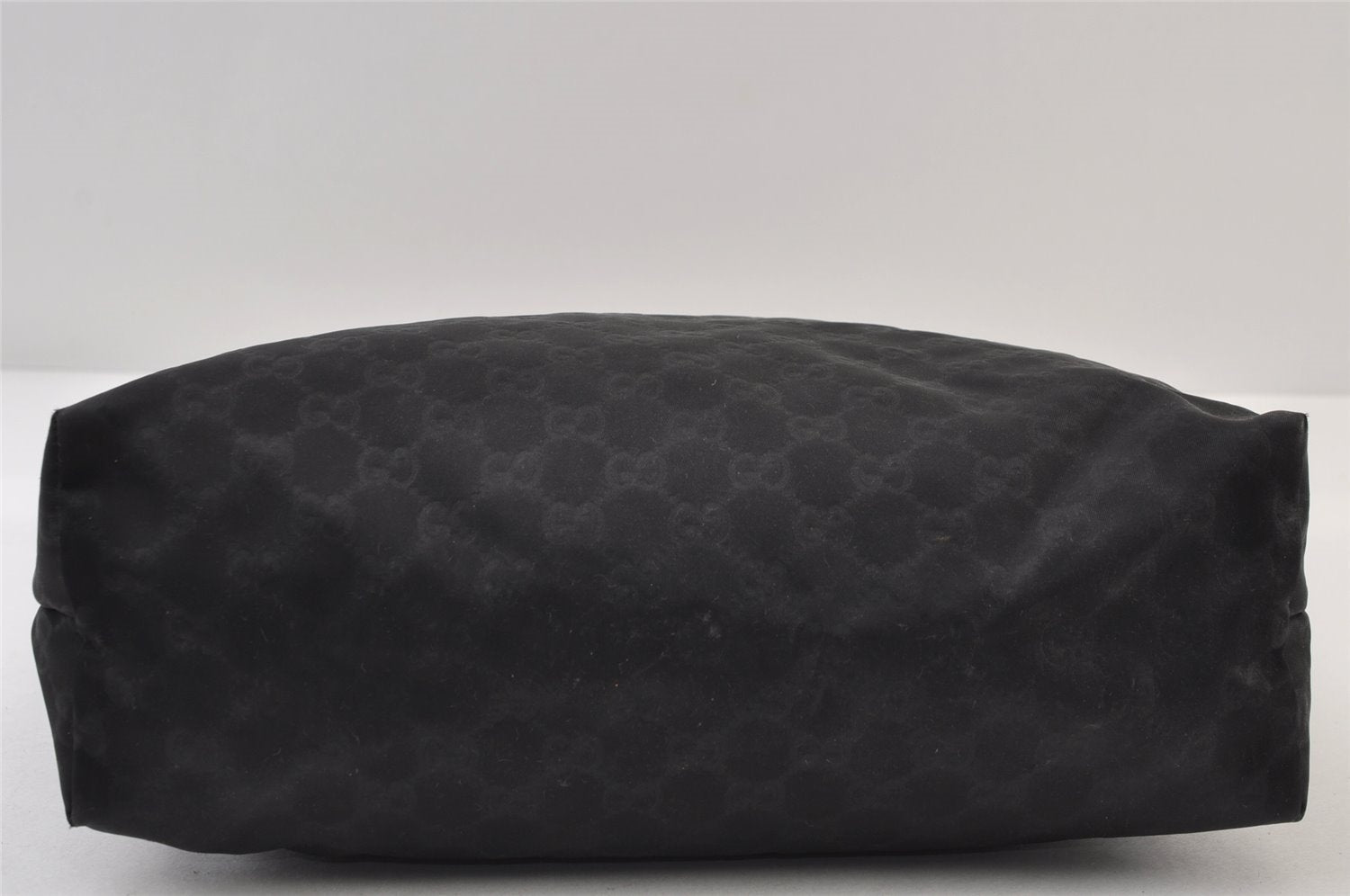 Authentic GUCCI Shoulder Cross Body Bag GG Nylon Leather 308840 Black 0212J