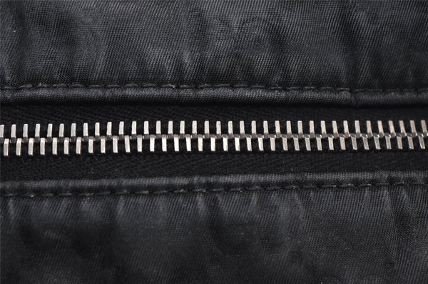 Authentic GUCCI Shoulder Cross Body Bag GG Nylon Leather 308840 Black 0212J