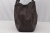 Authentic GUCCI Web Sherry Line Tote Bag GG Nylon Leather 293592 Brown 0213J