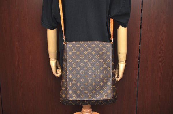 Authentic Louis Vuitton Monogram Musette Shoulder Cross Body Bag M51256 LV 0214J