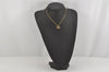 Authentic Christian Dior Gold Tone Chain Pendant Necklace CD 0214K