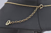 Authentic Christian Dior Gold Tone Chain Pendant Necklace CD 0214K