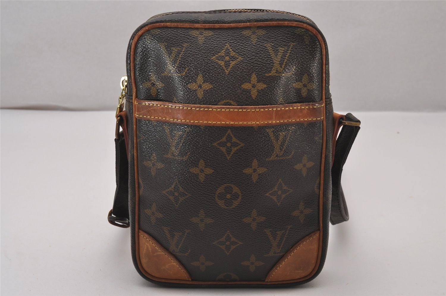 Authentic Louis Vuitton Monogram Danube Shoulder Cross Body Bag M45266 LV 0218J