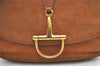 Authentic GUCCI Horsebit Shoulder Cross Body Bag Suede Leather Brown 0218K