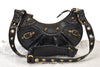 Authentic BALENCIAGA Le Cagole Xs Shoulder Cross Bag Leather 671809 Black 0218M