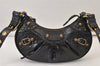 Authentic BALENCIAGA Le Cagole Xs Shoulder Cross Bag Leather 671809 Black 0218M