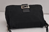 Authentic FENDI Mamma Baguette Shoulder Hand Bag Jersey Leather Black Junk 0220K