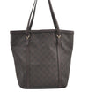 Authentic GUCCI Vintage Shoulder Tote Bag GG PVC Leather 336777 Brown 0221K