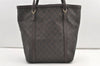 Authentic GUCCI Vintage Shoulder Tote Bag GG PVC Leather 336777 Brown 0221K