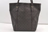 Authentic GUCCI Vintage Shoulder Tote Bag GG PVC Leather 336777 Brown 0221K