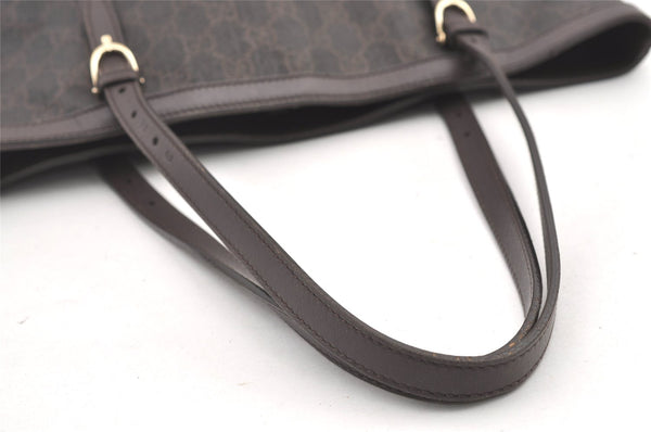 Authentic GUCCI Vintage Shoulder Tote Bag GG PVC Leather 336777 Brown 0221K
