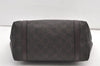 Authentic GUCCI Vintage Shoulder Tote Bag GG PVC Leather 336777 Brown 0221K