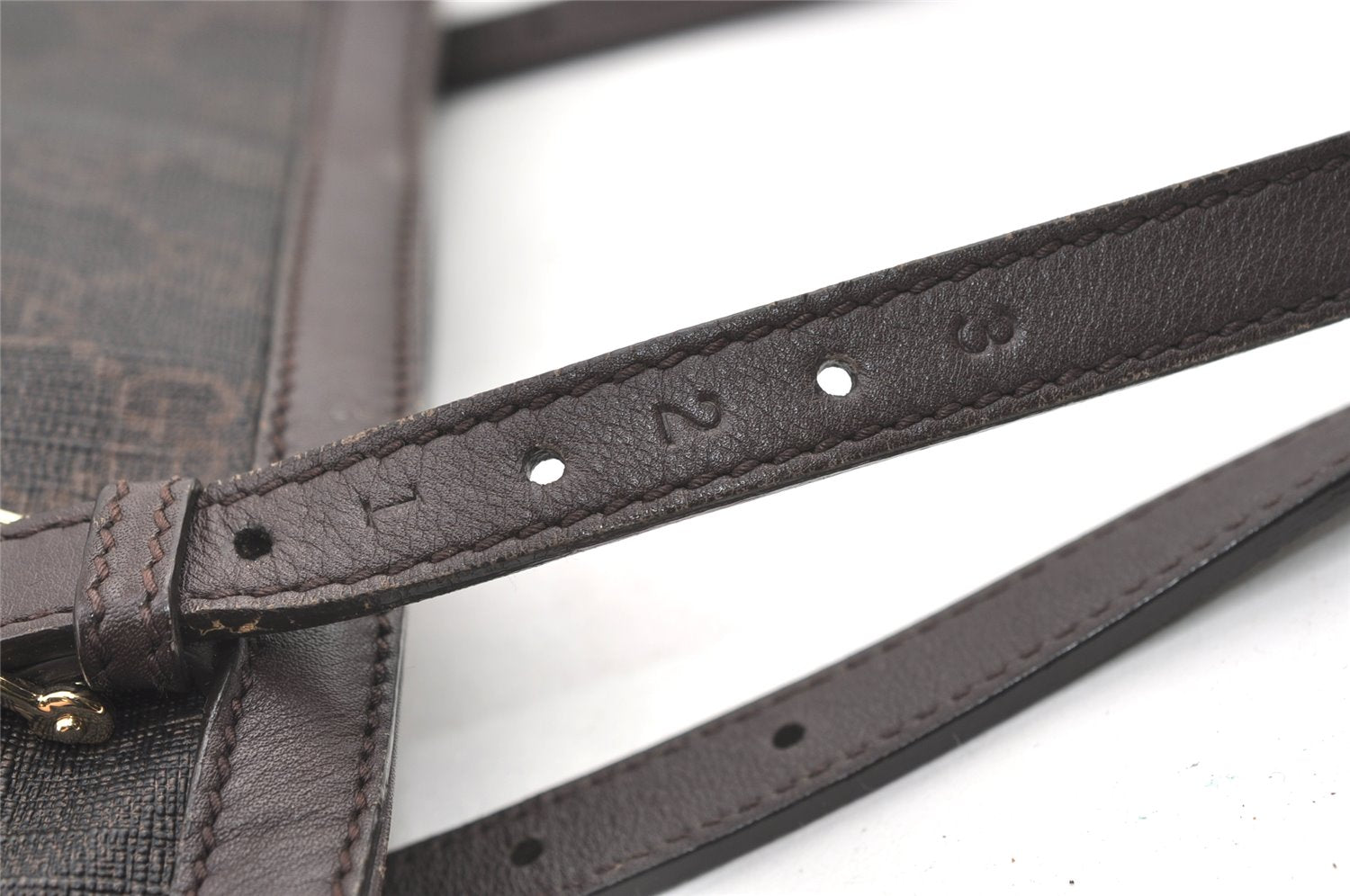 Authentic GUCCI Vintage Shoulder Tote Bag GG PVC Leather 336777 Brown 0221K