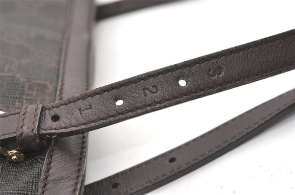 Authentic GUCCI Vintage Shoulder Tote Bag GG PVC Leather 336777 Brown 0221K