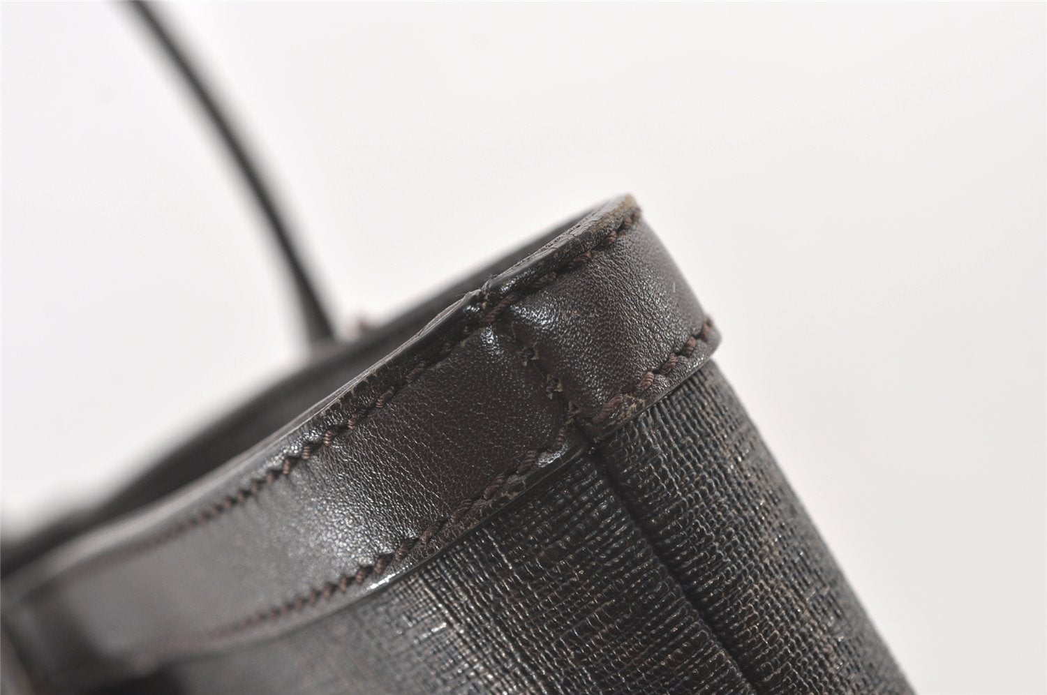 Authentic GUCCI Vintage Shoulder Tote Bag GG PVC Leather 336777 Brown 0221K