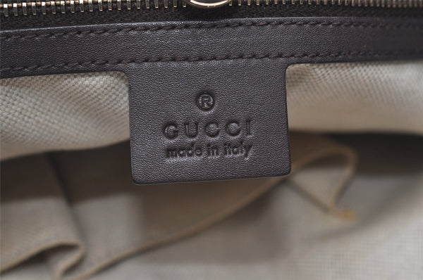 Authentic GUCCI Vintage Shoulder Tote Bag GG PVC Leather 336777 Brown 0221K