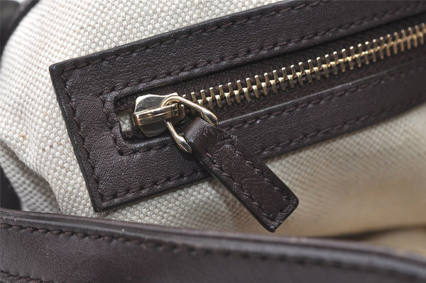 Authentic GUCCI Vintage Shoulder Tote Bag GG PVC Leather 336777 Brown 0221K