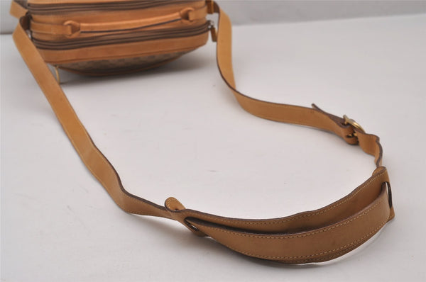 Authentic GUCCI Micro GG PVC Leather Shoulder Cross Body Bag Brown Junk 0223J