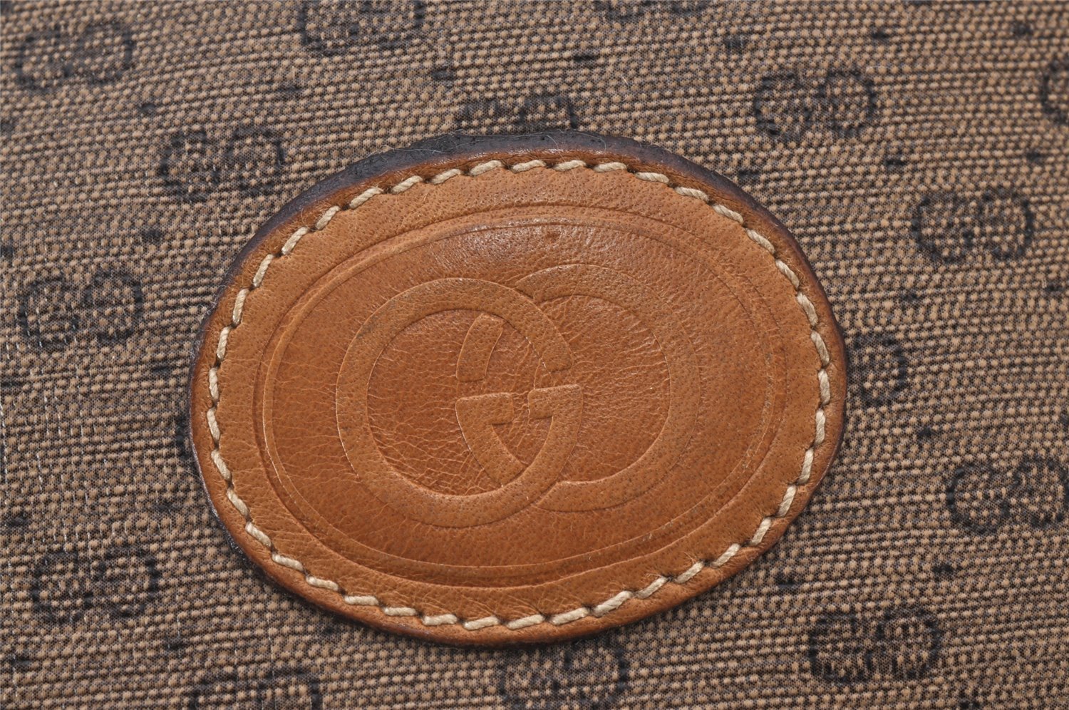 Authentic GUCCI Micro GG PVC Leather Shoulder Cross Body Bag Brown Junk 0223J